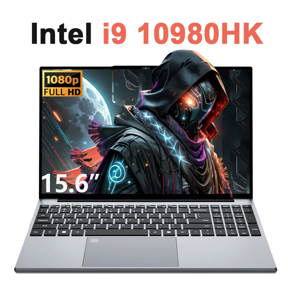 New 15.6" Laptop Computer Intel Core i9 10980HK/9900U Windows 11 PC Gamer 16GB RAM 1TB SSD Fingerprint Unlock Gaming Notebook PC