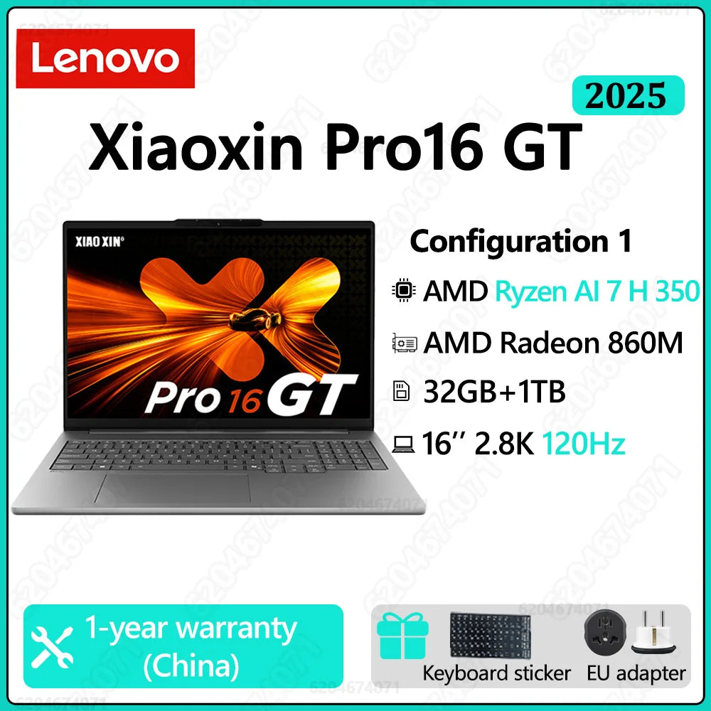 Lenovo Xiaoxin Pro16GT AI9 H 365/ Xiaoxin Pro16GT 2026 AI9 H 465 32GB 1TB 16inch 2880x1800 120Hz