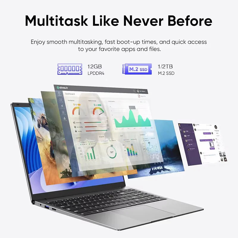 14.1" Portable Windows 11 Laptops Computer Intel Core i7 9850H/i7-8650U 12GB RAM 1TB 2TB SSD Laptops Office Study Notebook PC