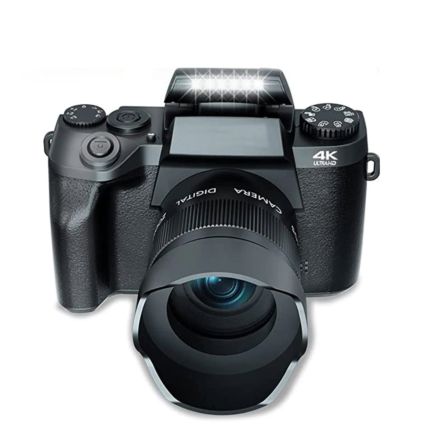 4K Touch Screen WiFi Video Camera with 16X Zoom and Stabilizer Ideal for Time-Lapse and Vlogging