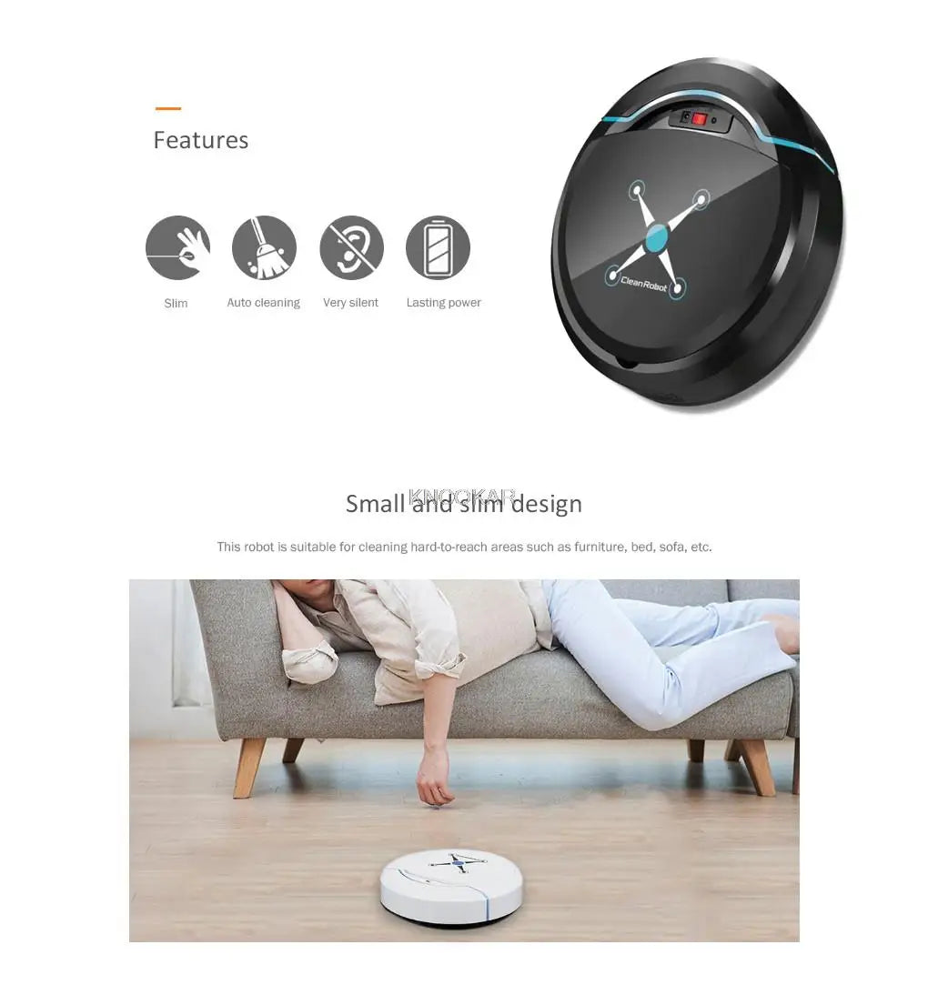 Automatic Smart Robot Vacuum Cleaner Small Vacuum Cleaners Sweeping Robot Floor Dirt Auto Home USB Rechargeable Cleaning Machine