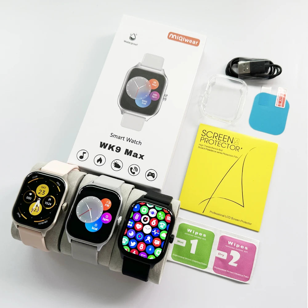 Big Screen Magnetic Charging Bracelet Heart Rate Band Sports Smart Watch IWO9 Series10 Smartwatch WK9 Max Sports Watch