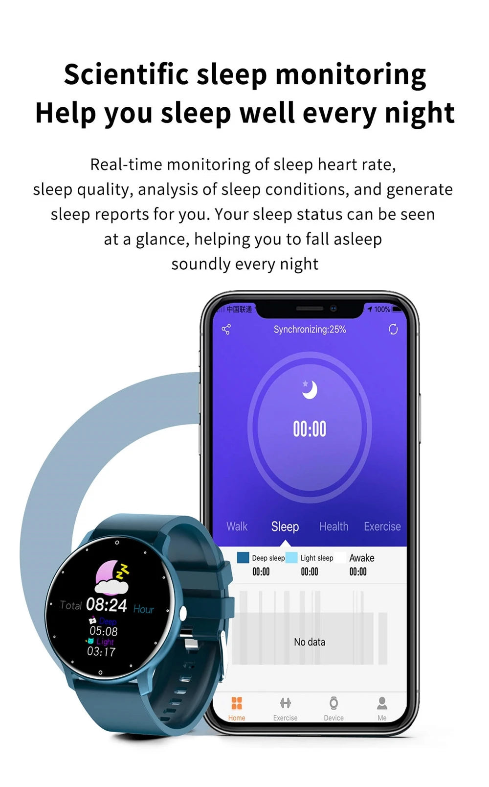 ZL02 Men Women Original Fashion Casual Smartwatch for IOS Android Message Reminder Sleep Monitor Heart Rate Mens Smart Watch