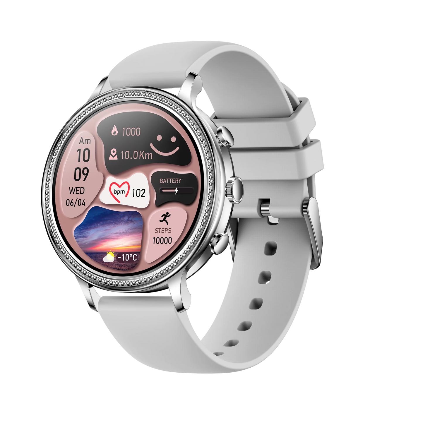 2025 Fashion V60 Relogio Smartwatch  Watch 1.39inch 360*360 Round Touch Screen Sport Fitness Sleep Tracker Smart Watch Women