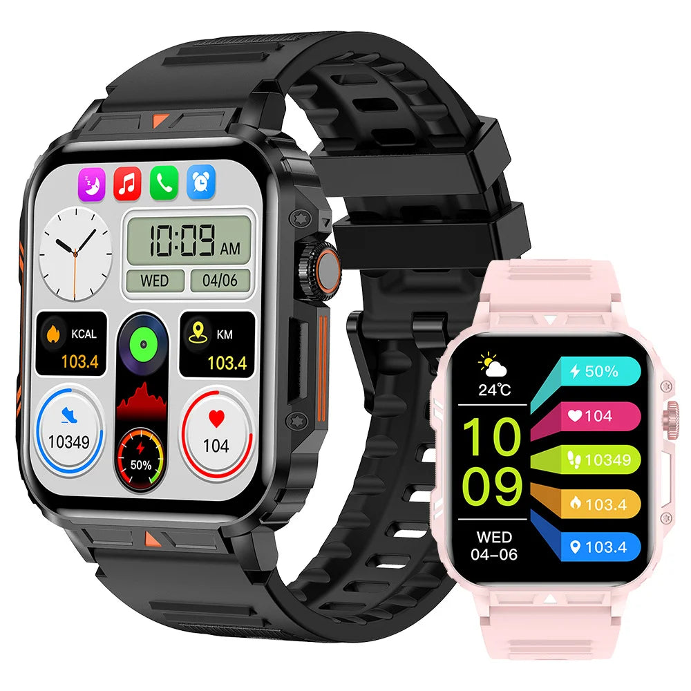 L81 Outdoor Sports Waterproof Smartwatch Big Battery Fitness Tracker BT Dial Call Sport Smartwatch Men for IOS Android