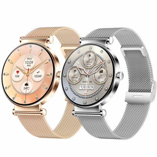 LC26 Smartwatch Lady Health Monitoring 1.32inch Amoled Screen BT Calling 6.8mm Ultra-thin Heart Rate 2025 Smart Watch Woman
