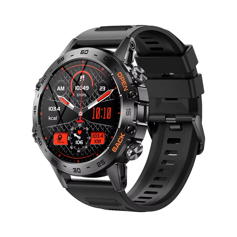 2025 Outdoor Sport Smartwatch 1.39 Round Screen 400mAh Battery Health Heart Rate Monitoring Waterproof K52 Smart Watch