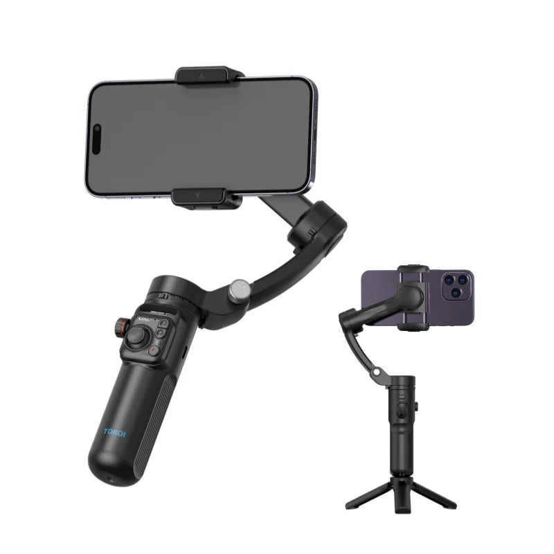 Newest M02 Portable Handheld 360 Rotation Smart AI Face Tracking Three Axis PTZ Gimbal Stabilizer for Video Vlog Live Streaming