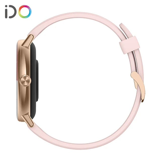 Women's 1.27 Inch TFT Screen Smartwatch IP68 Waterproof Design Heart Rate Stress Support Fitness Tracker IOS Compatible Silicone