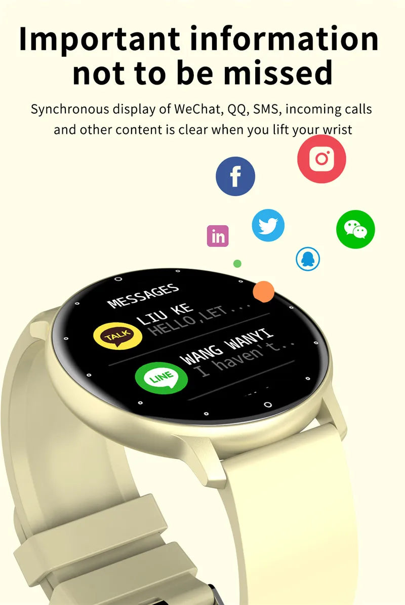 2024 Touch Screen Sports Smartwatch IP67 Waterproof Activity Fitness Tracker Smart Watch for Men Women Android iPhone