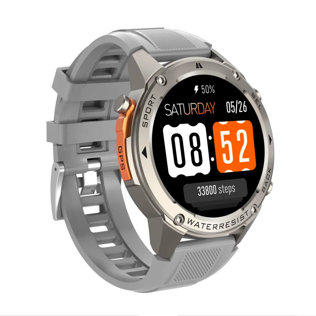 Latest GPS Smart Watch AMOLED Full Touch IP69K Waterproof Smartwatch for Men Gold Watch 5.3BLE BT Calling Smartwatch Android IOS