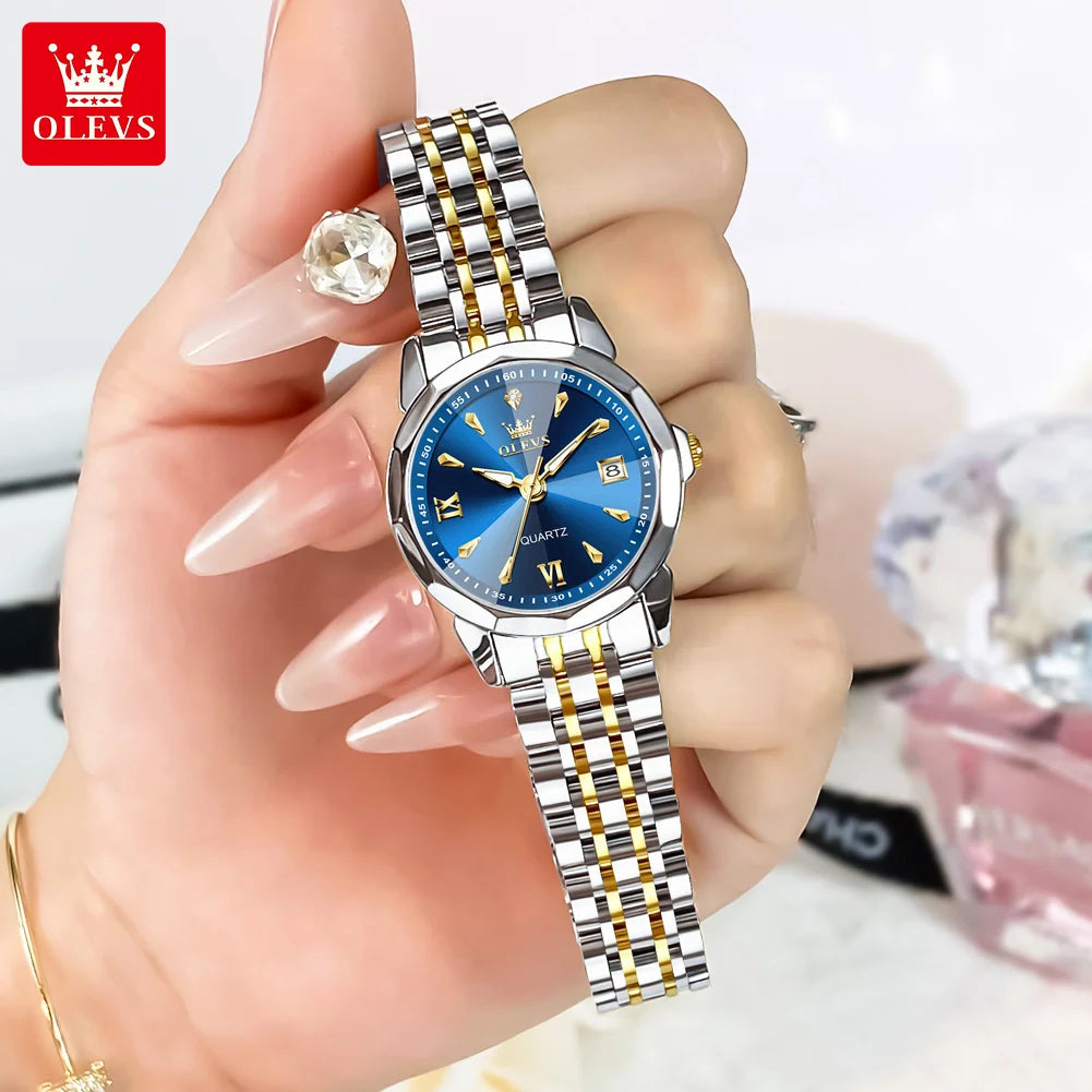 OLEVS 9998 Oem Luxury Stainless Fashion Luxury Mens Watches Waterproof Calendar Luminous Elegant Gift Quartz SmartWatch