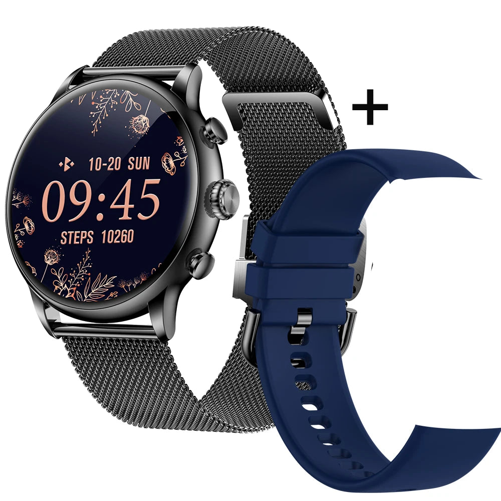 Hot Selling 2024 DT10 Smart Watch Women with 1.39 Inches Full Round Screen Two Straps Women's Health Smartwatch Support OEM