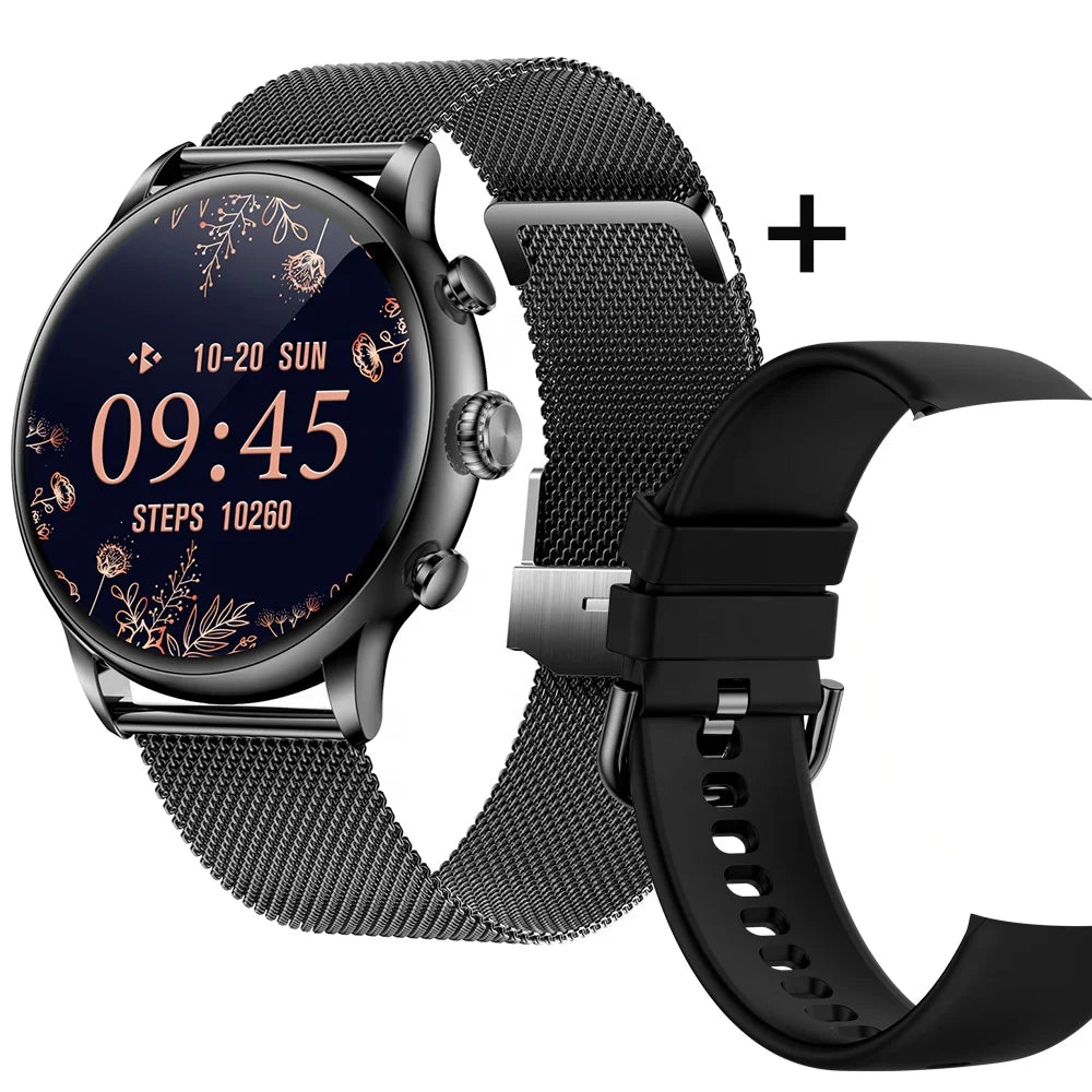 Hot Selling 2024 DT10 Smart Watch Women with 1.39 Inches Full Round Screen Two Straps Women's Health Smartwatch Support OEM
