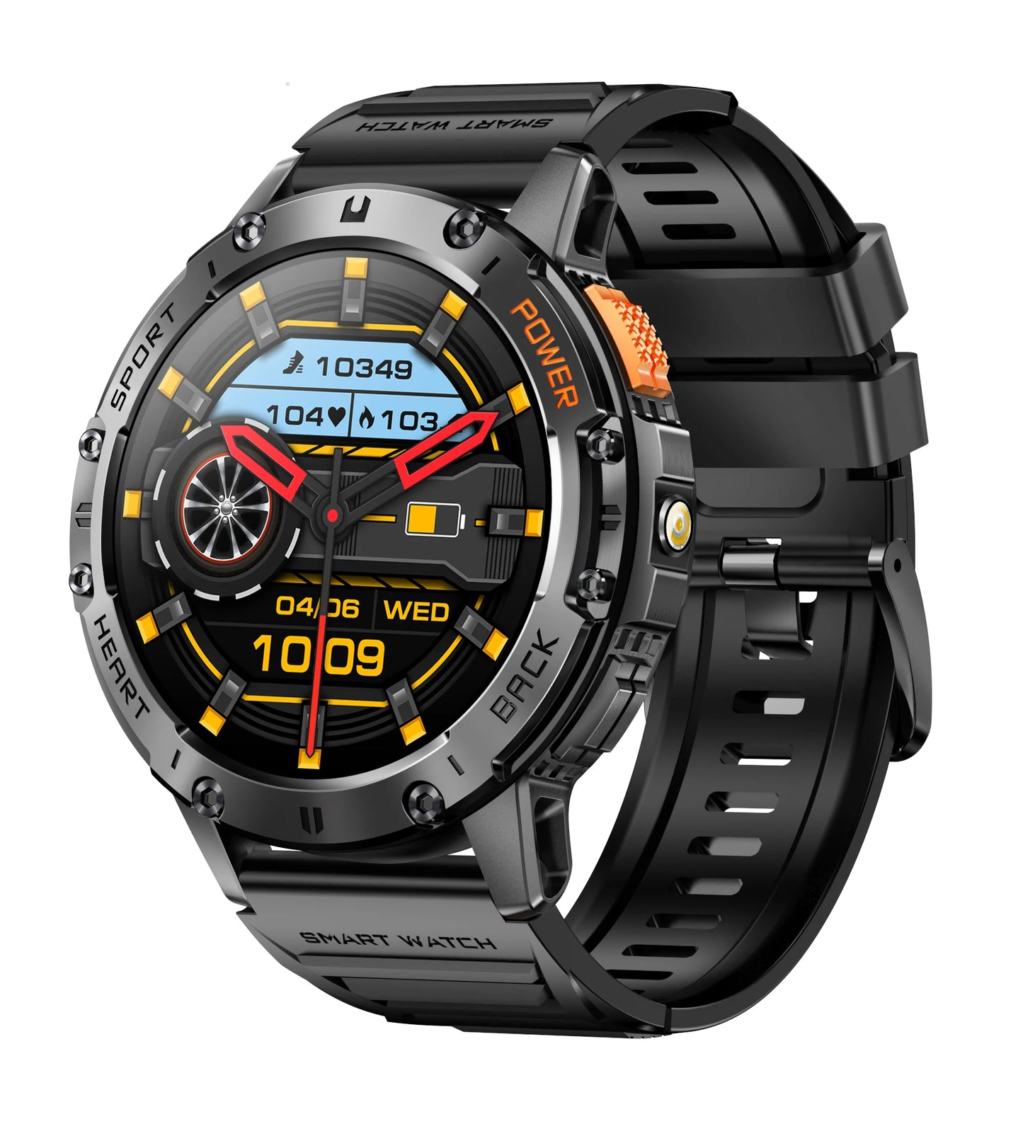 K65 Outdoor Sport BT Smart Watch Fitness Tracker Waterproof Heart Rate Monitor Amoled Screen Smartwatch