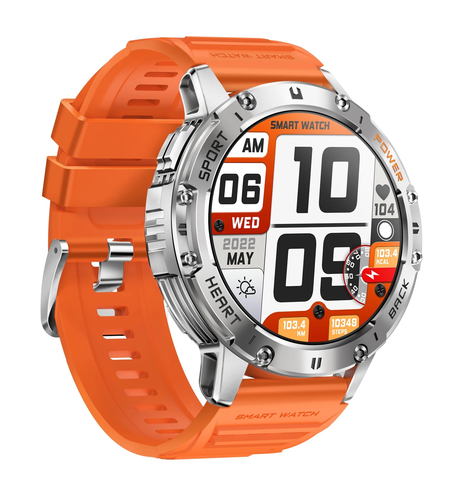 K65 Outdoor Sport BT Smart Watch Fitness Tracker Waterproof Heart Rate Monitor Amoled Screen Smartwatch