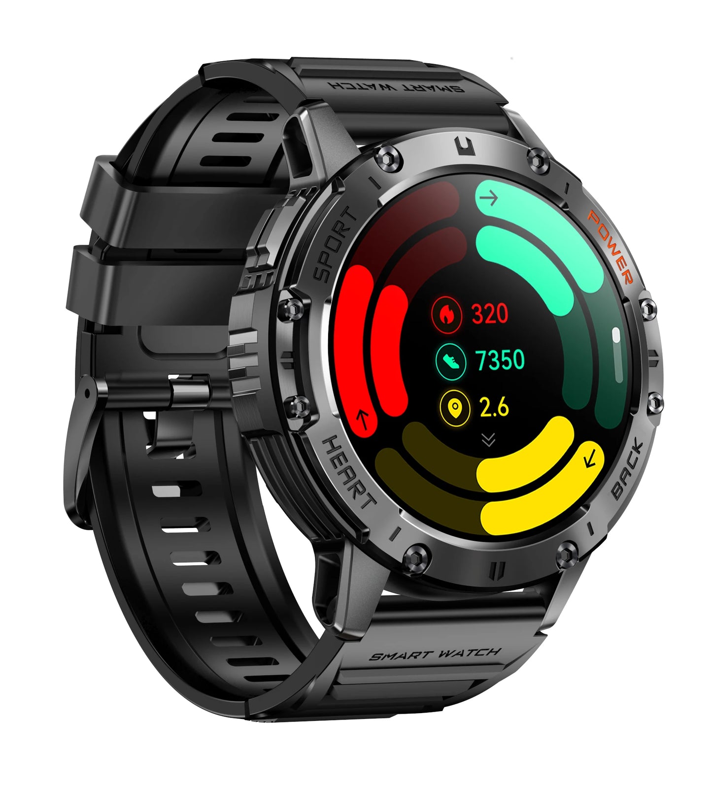 K65 Outdoor Sport BT Smart Watch Fitness Tracker Waterproof Heart Rate Monitor Amoled Screen Smartwatch