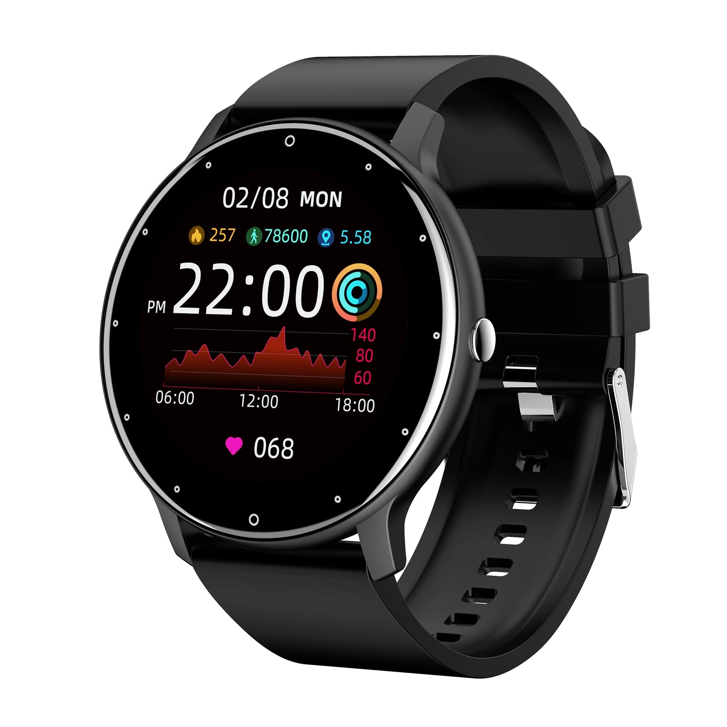 ZL02 Men Women Original Fashion Casual Smartwatch for IOS Android Message Reminder Sleep Monitor Heart Rate Mens Smart Watch