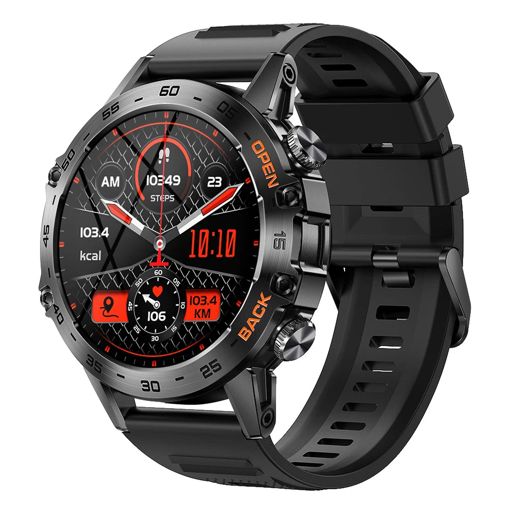 SENBONO K52 Sports Smartwatch Unisex 1.39-inch OLED Display FitCloudPro Heart Rate Monitoring IP68 Waterproof Sleep Tracker 5-10