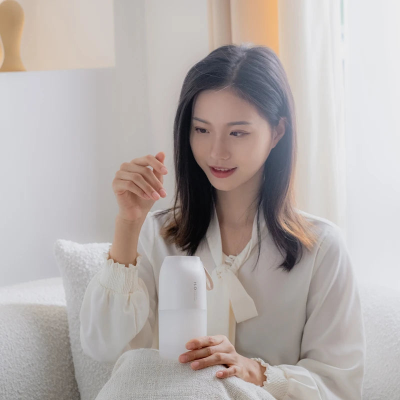 300ml Dual Sprayer Air Humidifier 2000mAh USB Rechargeable Battery Wireless Aroma Mist Maker Fogger Diffuser Light Umidificador