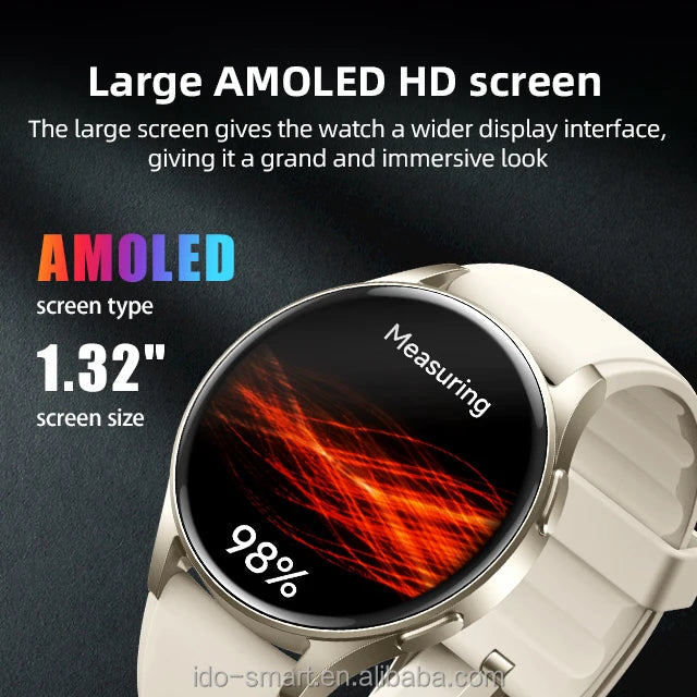 2025 New Arrival Women's 1.32inch BT Call Fitness Tracker Smartwatch GPS Waterproof IP68 Compass Sleep Tracker Fashion Sports