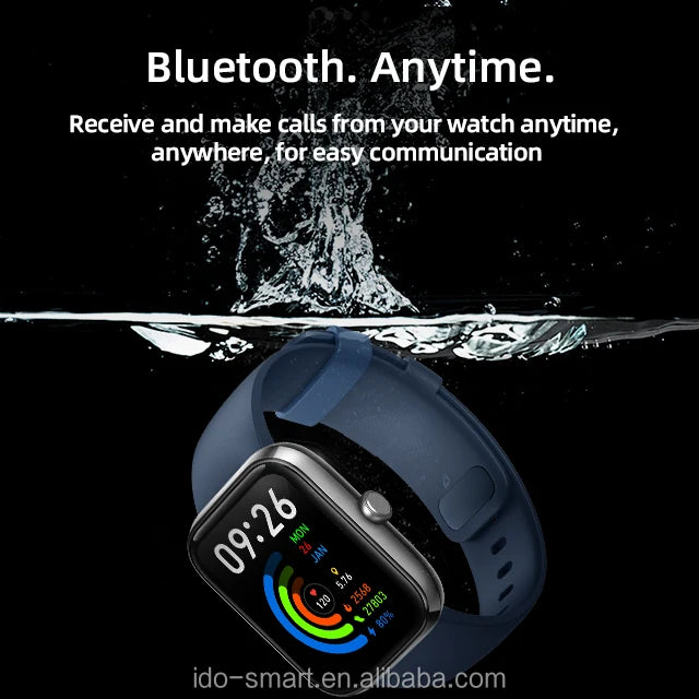 IDW25 Square  Smart Watch With 1.85inch TFT Screen for Men Blue Tooth Call IP68 Waterproof Sports Fashion Smartwatch Women 2025