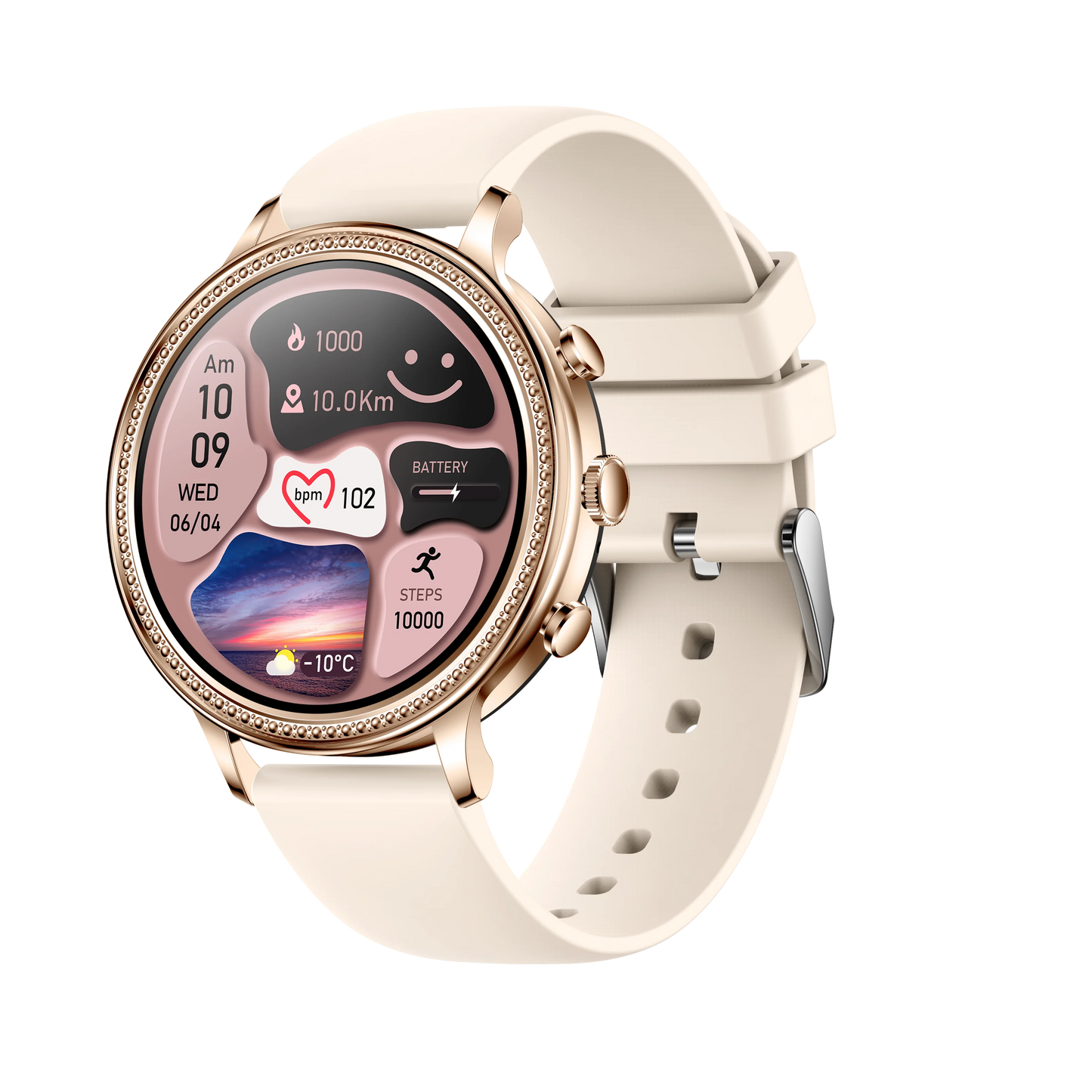 2025 Fashion V60 Relogio Smartwatch  Watch 1.39inch 360*360 Round Touch Screen Sport Fitness Sleep Tracker Smart Watch Women
