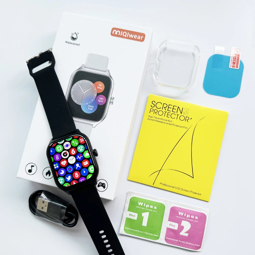 Big Screen Magnetic Charging Bracelet Heart Rate Band Sports Smart Watch IWO9 Series10 Smartwatch WK9 Max Sports Watch