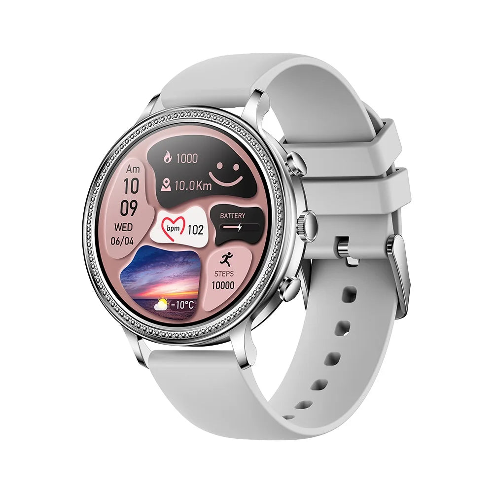 Woman Smartwatch V60 Heart Rate Monitor Bt Call Music Player Sleep Monitor Smartwatches Woman