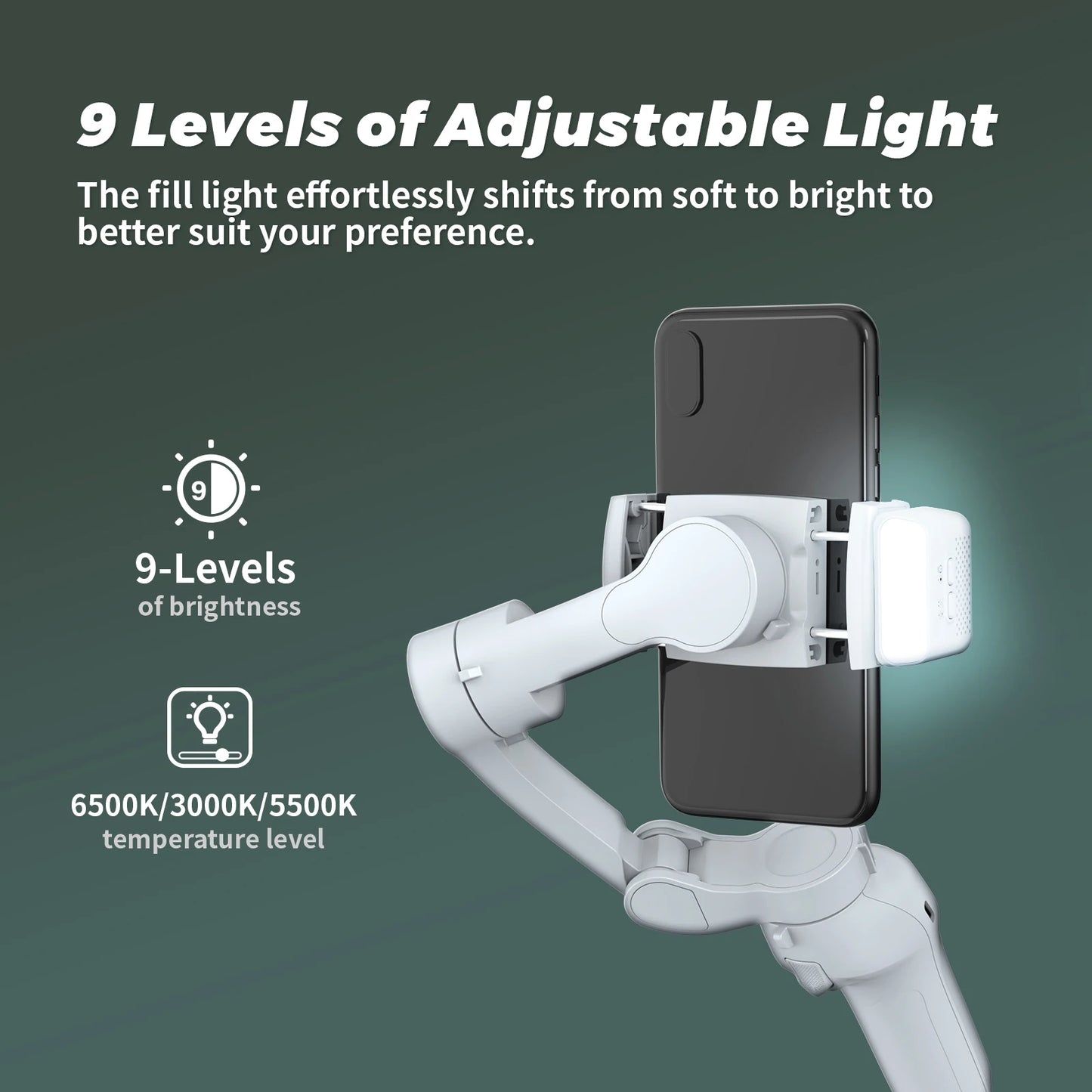 L7Cpro 360 Auto Face Tracking 3 Axis AI Gimbal Handheld Phone Holder for Mobile Phone Live Video Streaming