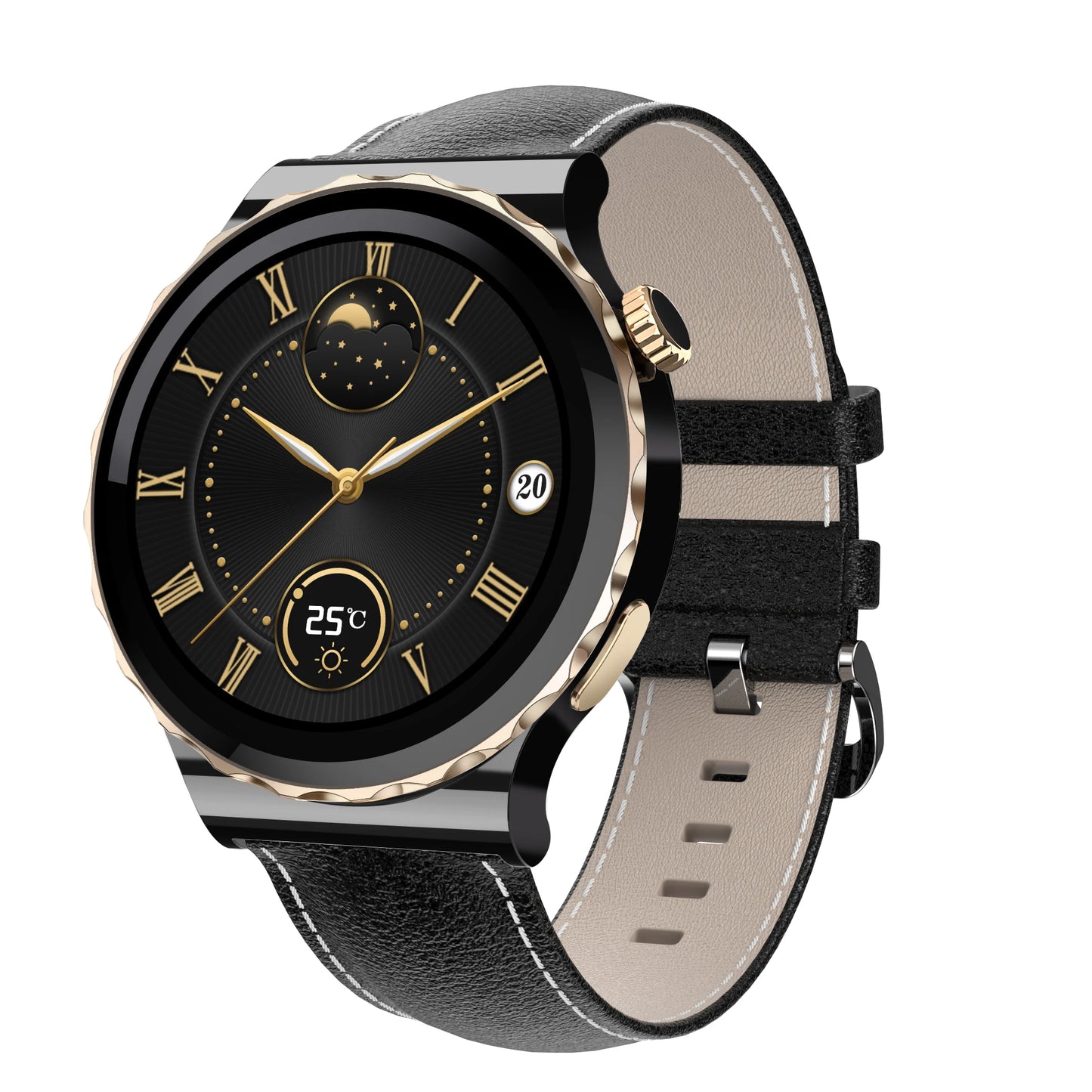 Smart Watch E23 BT Call Leather Steel Strap 1.32 Inch HD Screen Ladies Smartwatch for Women OEM ODM MSDS CE Rohs Support