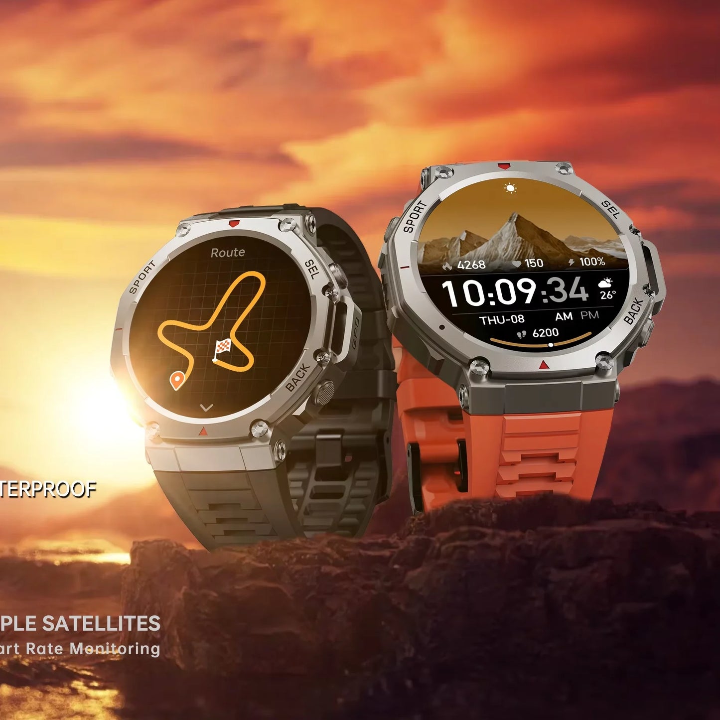 5ATM Swimming Waterproof  2024 Smart Watch GPS Sports Watch DM58 Drop Resistant AMOLED Rugged  Android Smartwatch for Men Sports
