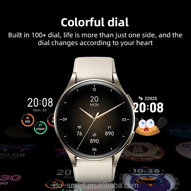 2025 New Arrival Women's 1.32inch BT Call Fitness Tracker Smartwatch GPS Waterproof IP68 Compass Sleep Tracker Fashion Sports