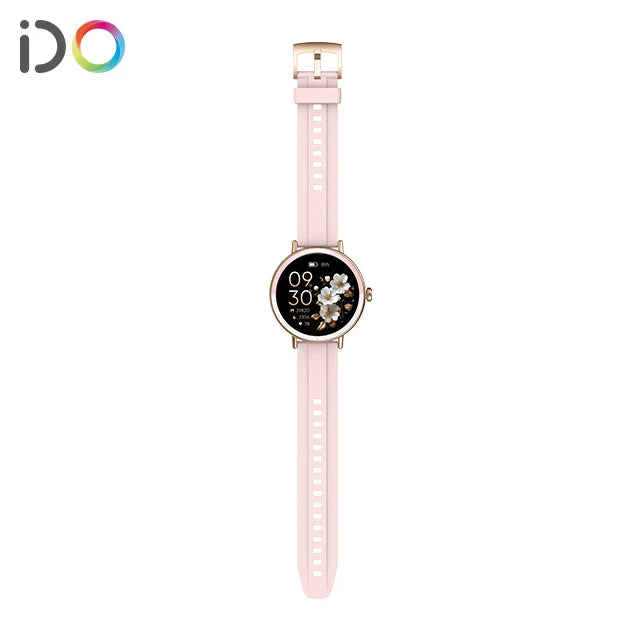 Women's 1.27 Inch TFT Screen Smartwatch IP68 Waterproof Design Heart Rate Stress Support Fitness Tracker IOS Compatible Silicone