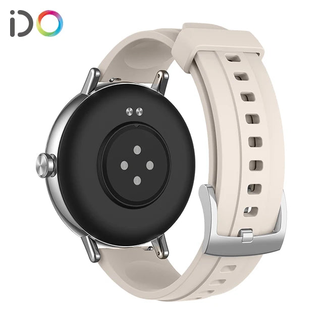 Women's 1.27 Inch TFT Screen Smartwatch IP68 Waterproof Design Heart Rate Stress Support Fitness Tracker IOS Compatible Silicone
