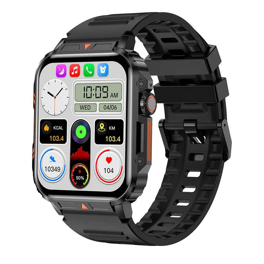 L81 Outdoor Sports Waterproof Smartwatch Big Battery Fitness Tracker BT Dial Call Sport Smartwatch Men for IOS Android