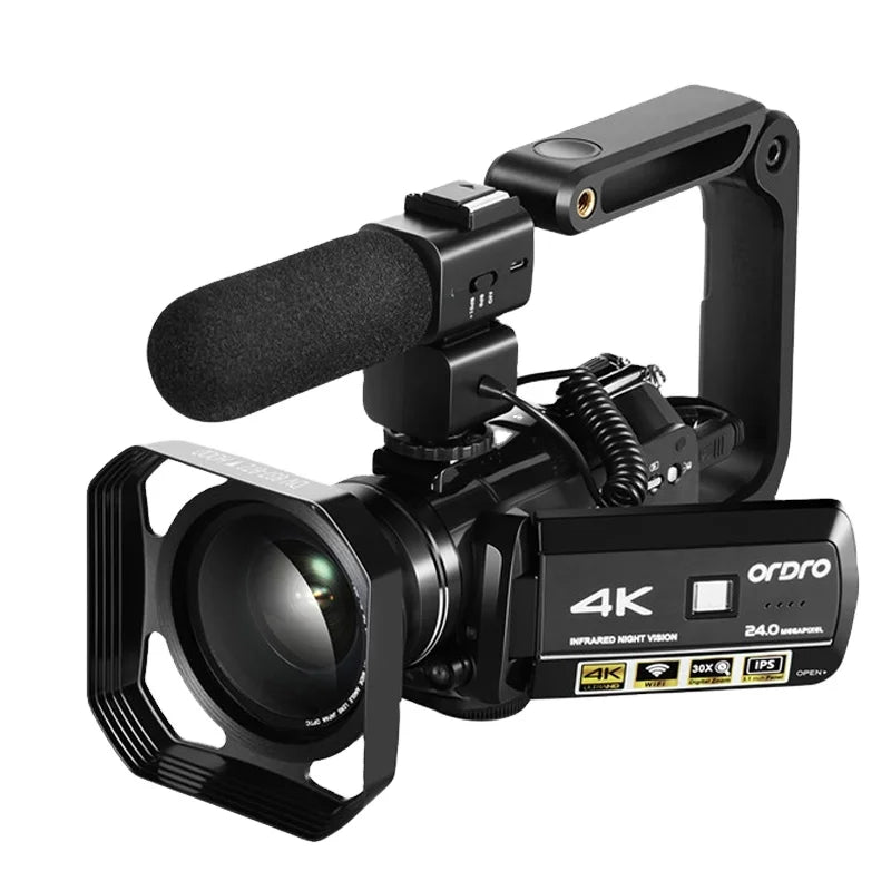 ORDRO AC3 Ghost Hunting Wifi APP Conference 4K UHD Professional Digital Video Camera