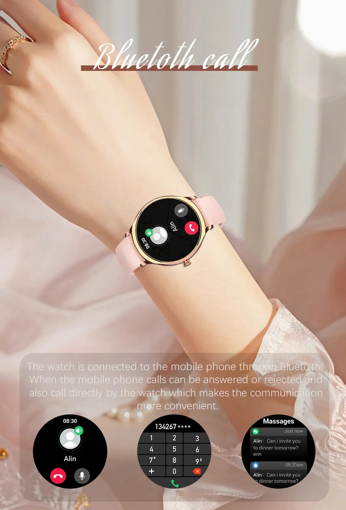 KT67 Smartwatch 1.39 Inch Full Screen Calling Fashion Multi Sport Models Dial Wearable Device Sport Smart Watch
