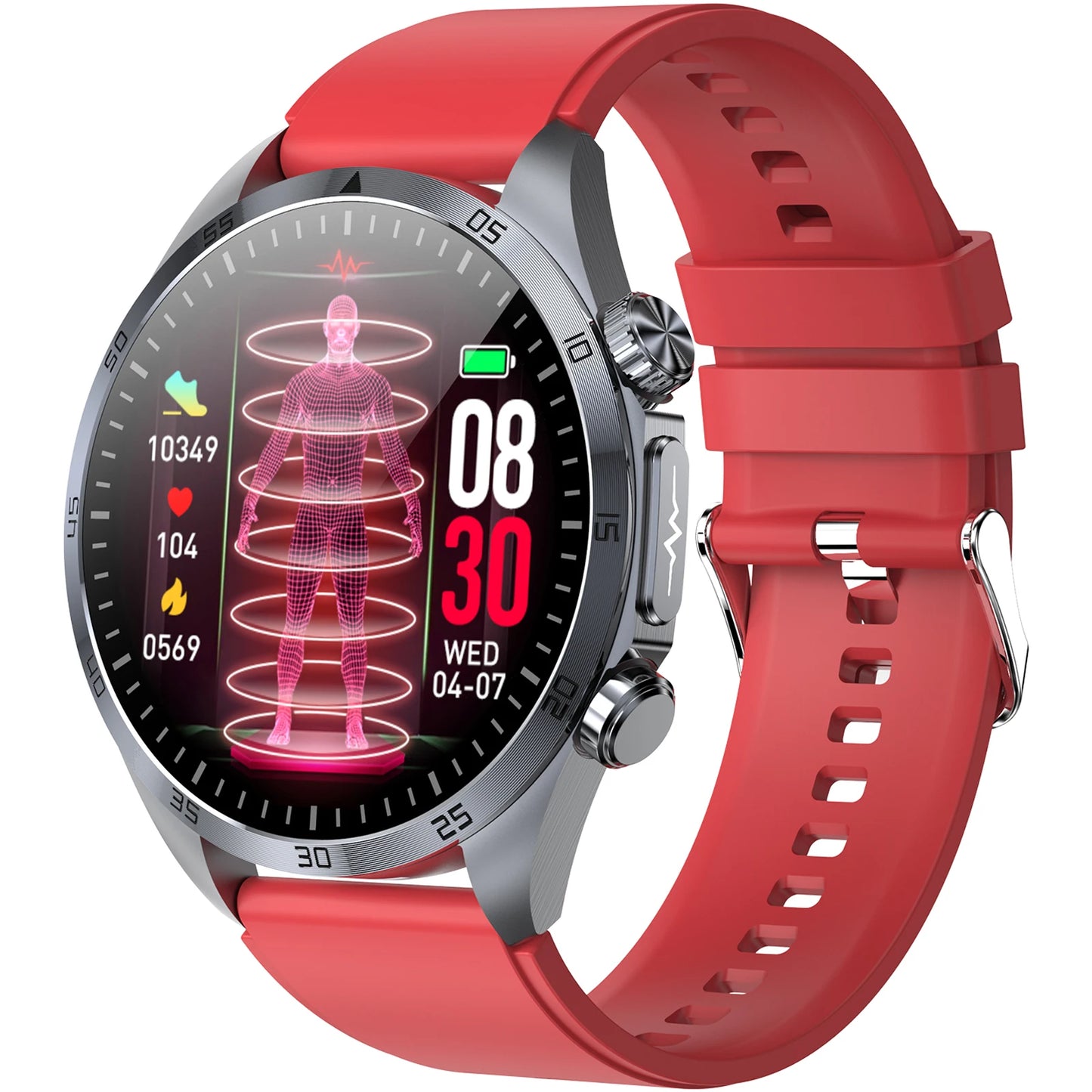 VALDUS ECG Health Smartwatch Breathing Training Precise Blood Pressure Blood Oxygen Monitoring Pulse Therapy VE57 Pro Smartwatch
