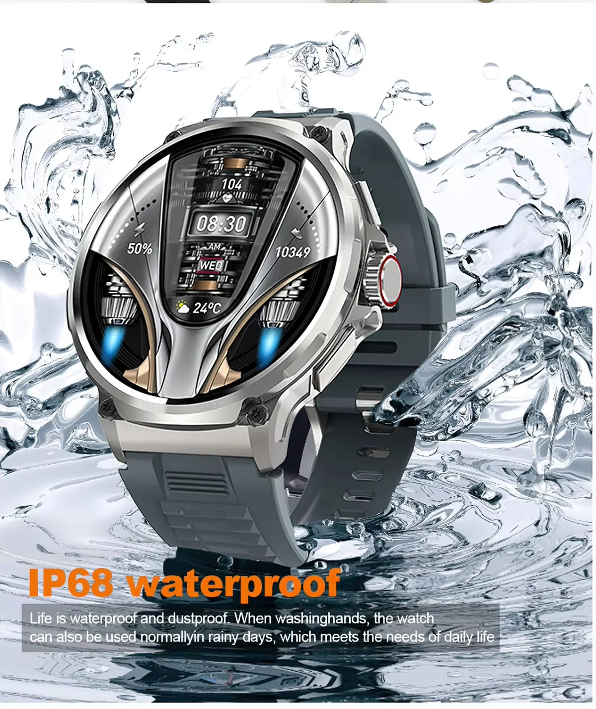 V69 Smartwatch Watch Call 1.85 Inch HD Display always on Screen 400+ Watch Faces Big Battery Waterproof Reloj Smart Watch