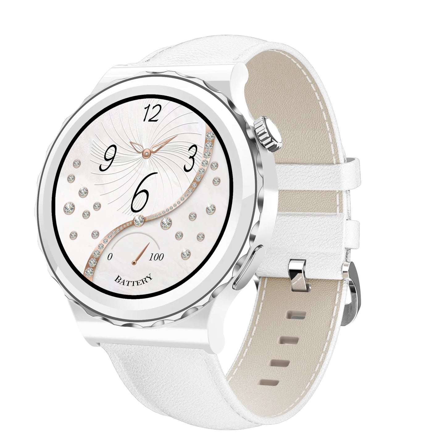 Smart Watch E23 BT Call Leather Steel Strap 1.32 Inch HD Screen Ladies Smartwatch for Women OEM ODM MSDS CE Rohs Support