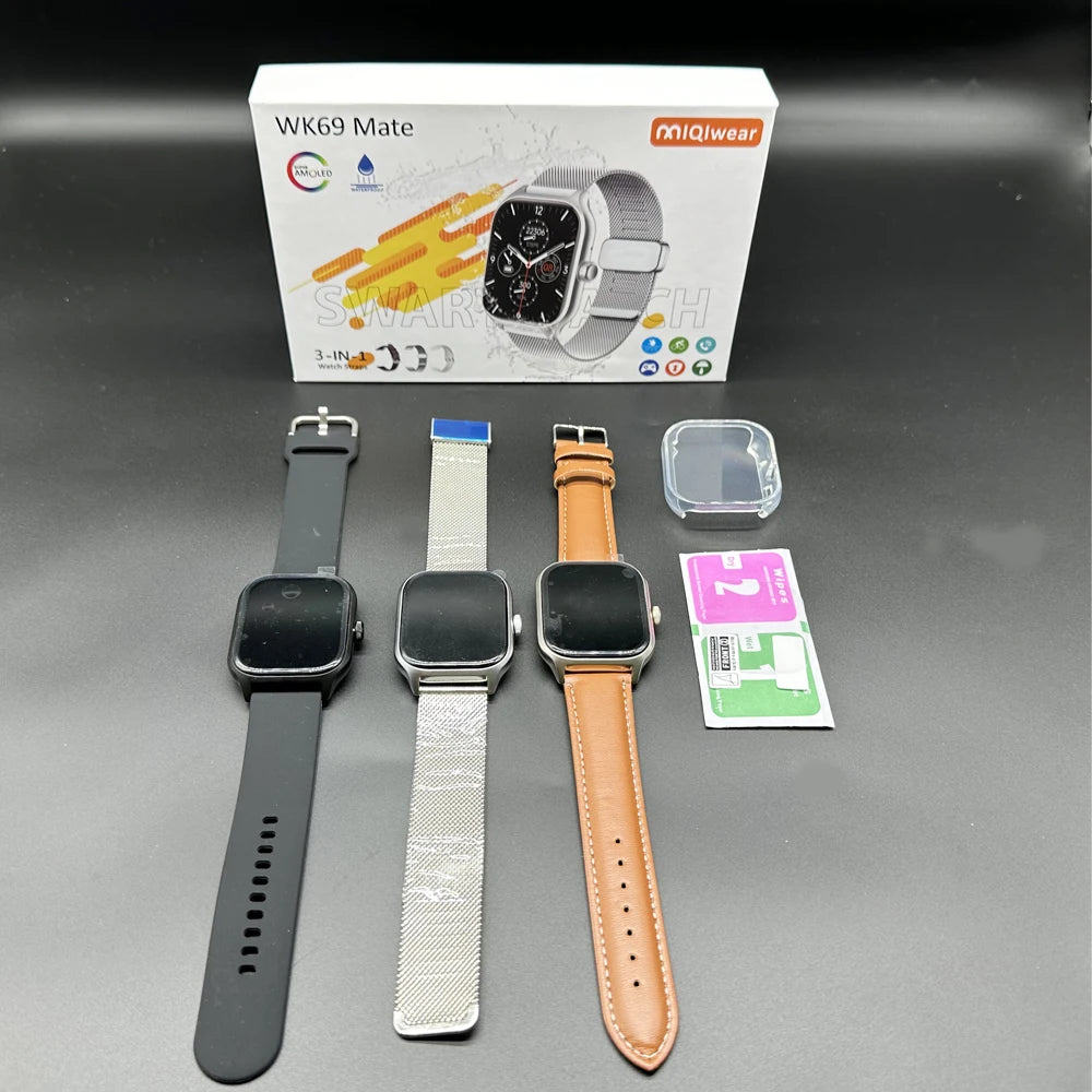 Smart Watch Reloj Inteligente WK69 ultra Series 9 T500 T800 T900 ultra Smartwatch Smart Touch Watch for Men Women 2024