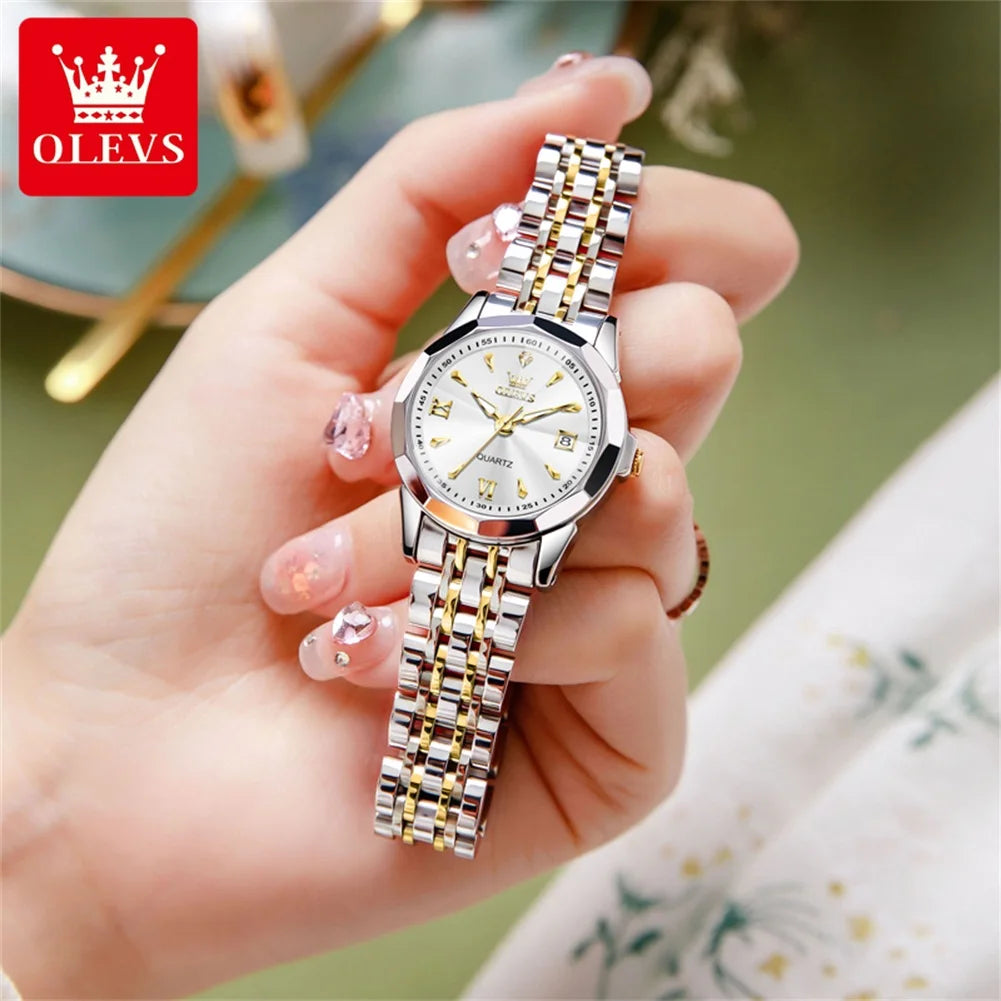OLEVS 9998 Oem Luxury Stainless Fashion Luxury Mens Watches Waterproof Calendar Luminous Elegant Gift Quartz SmartWatch
