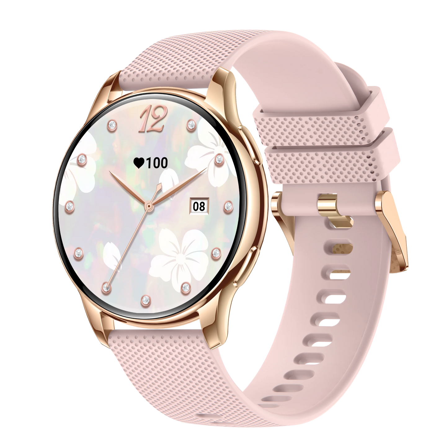 2024 New Arrival Lady Smart Watch Y11 Women's Health Heart Rate 1.32" Amoled Screen IP68 Waterproof BT Call Fashion Smartwatch