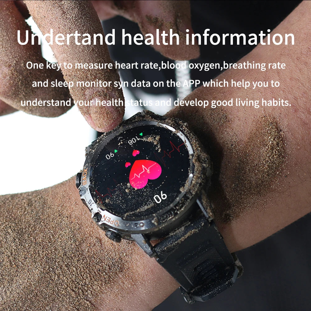 SENBONO K52 Sports Smartwatch Unisex 1.39-inch OLED Display FitCloudPro Heart Rate Monitoring IP68 Waterproof Sleep Tracker 5-10