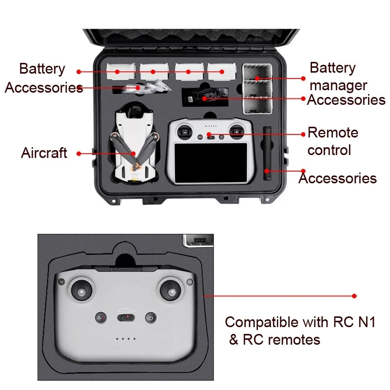 Trade Assurance Suppliers Waterproof Storage Box Carrying Protective Box for DJI Mini 3 Pro Drones Accessories