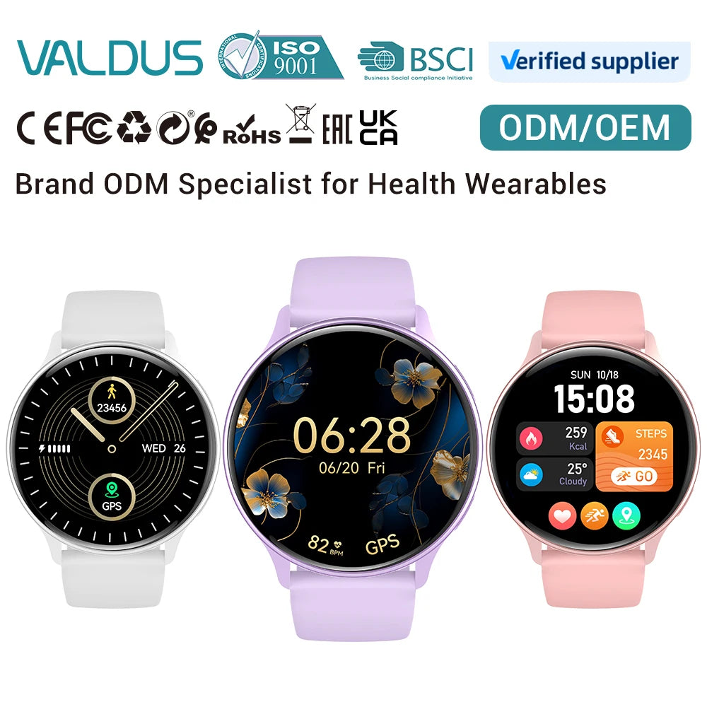 VALDUS ODM/OEM 2025 VG53 Pro GPS Smart Watch 1.43 Inch Amoled Screen Outdoor Sports Fitness Tracker Relojes Smartwatch for Women