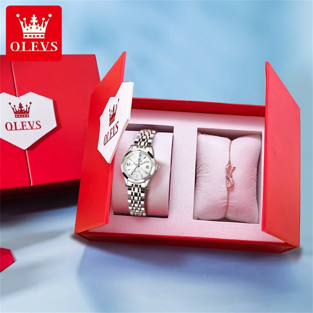 OLEVS 9998 Oem Luxury Stainless Fashion Luxury Mens Watches Waterproof Calendar Luminous Elegant Gift Quartz SmartWatch