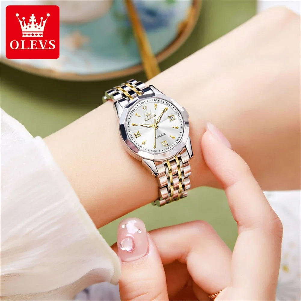 OLEVS 9998 Oem Luxury Stainless Fashion Luxury Mens Watches Waterproof Calendar Luminous Elegant Gift Quartz SmartWatch