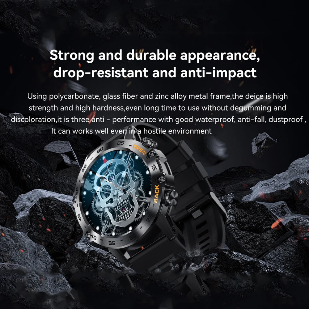 SENBONO K52 Sports Smartwatch Unisex 1.39-inch OLED Display FitCloudPro Heart Rate Monitoring IP68 Waterproof Sleep Tracker 5-10
